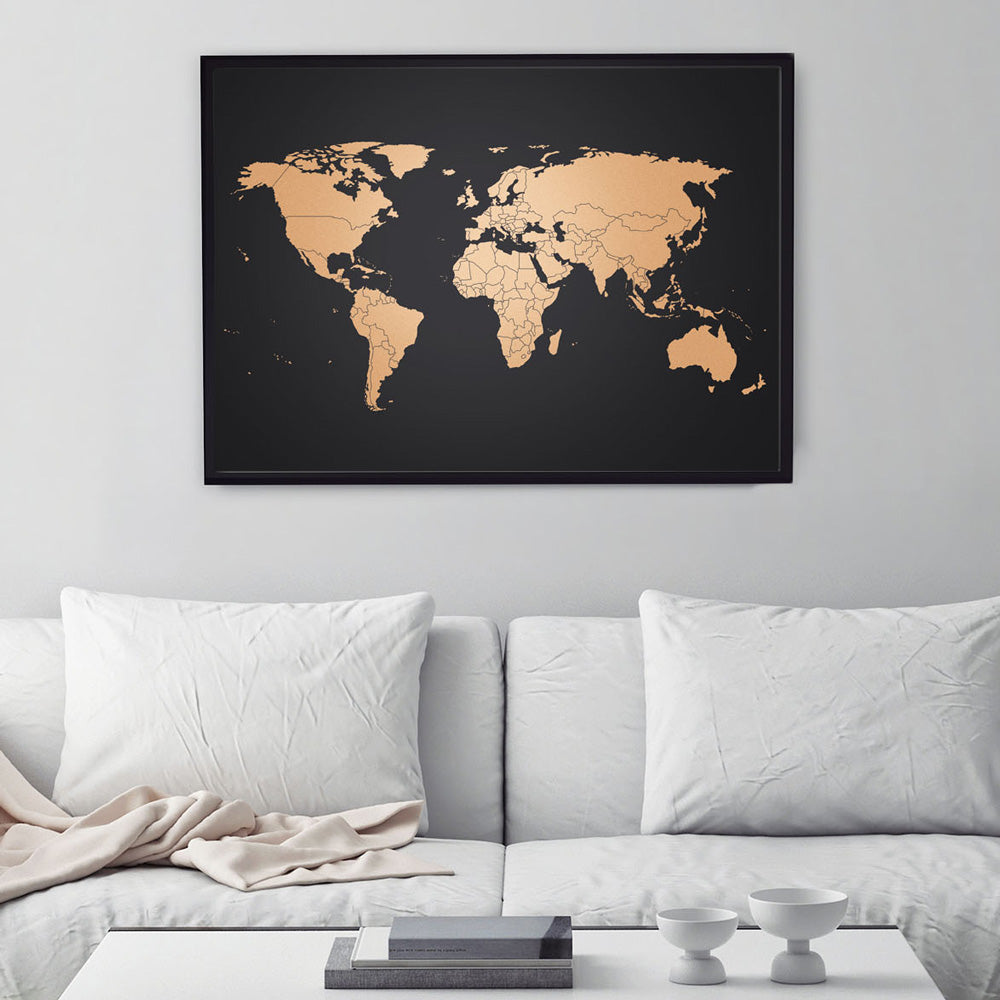 COPPER MAP | Luxury WORLD MAP | Awesome Maps