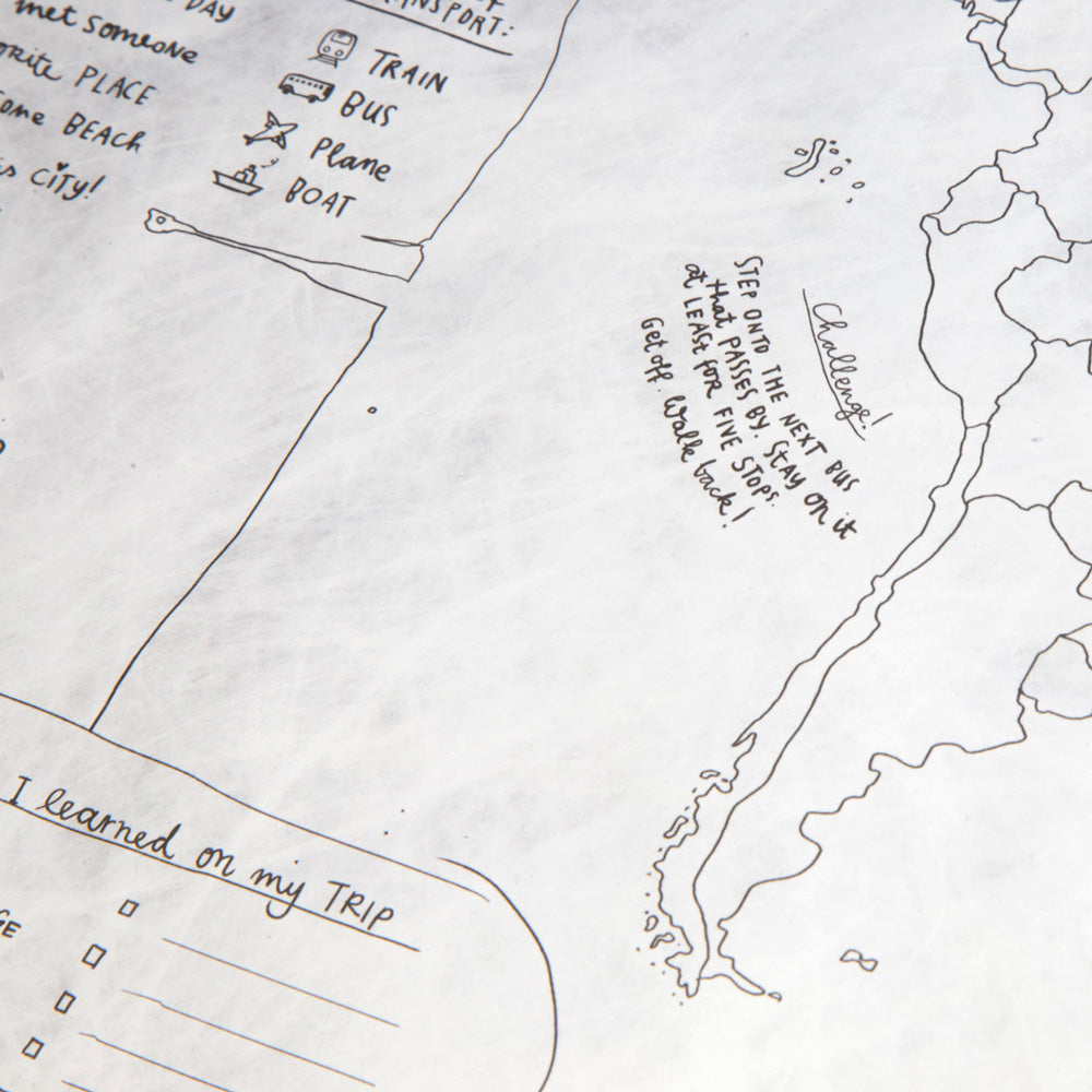 JOURNAL Map | Zerknüllte Reise-WELTKARTE | Awesome Maps