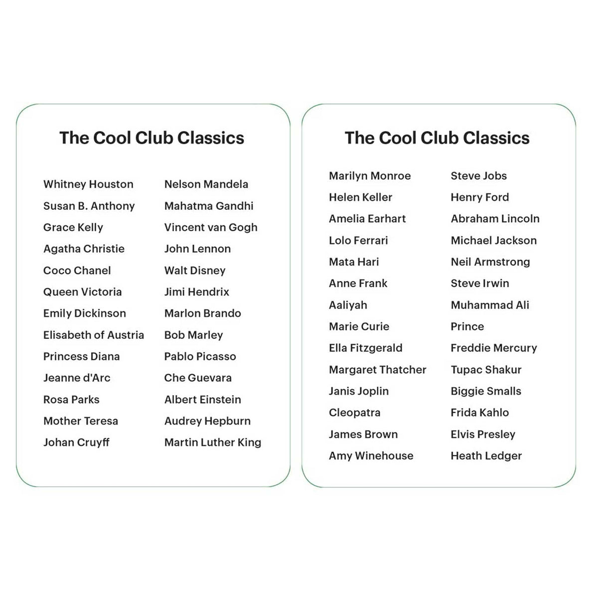 CLASSIQUE | CARTES À JOUER PERSONNALITÉS | 54 cartes | Le Cool-Club