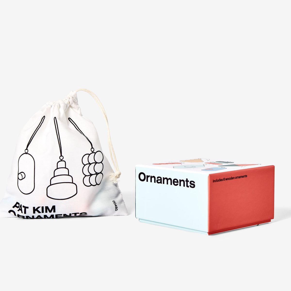 ORNEMENTS | DÉCORATIONS D'ARBRE DE NOËL | Lot de 6 différents Couleurs et formes | Pat Kim | Sont conscients