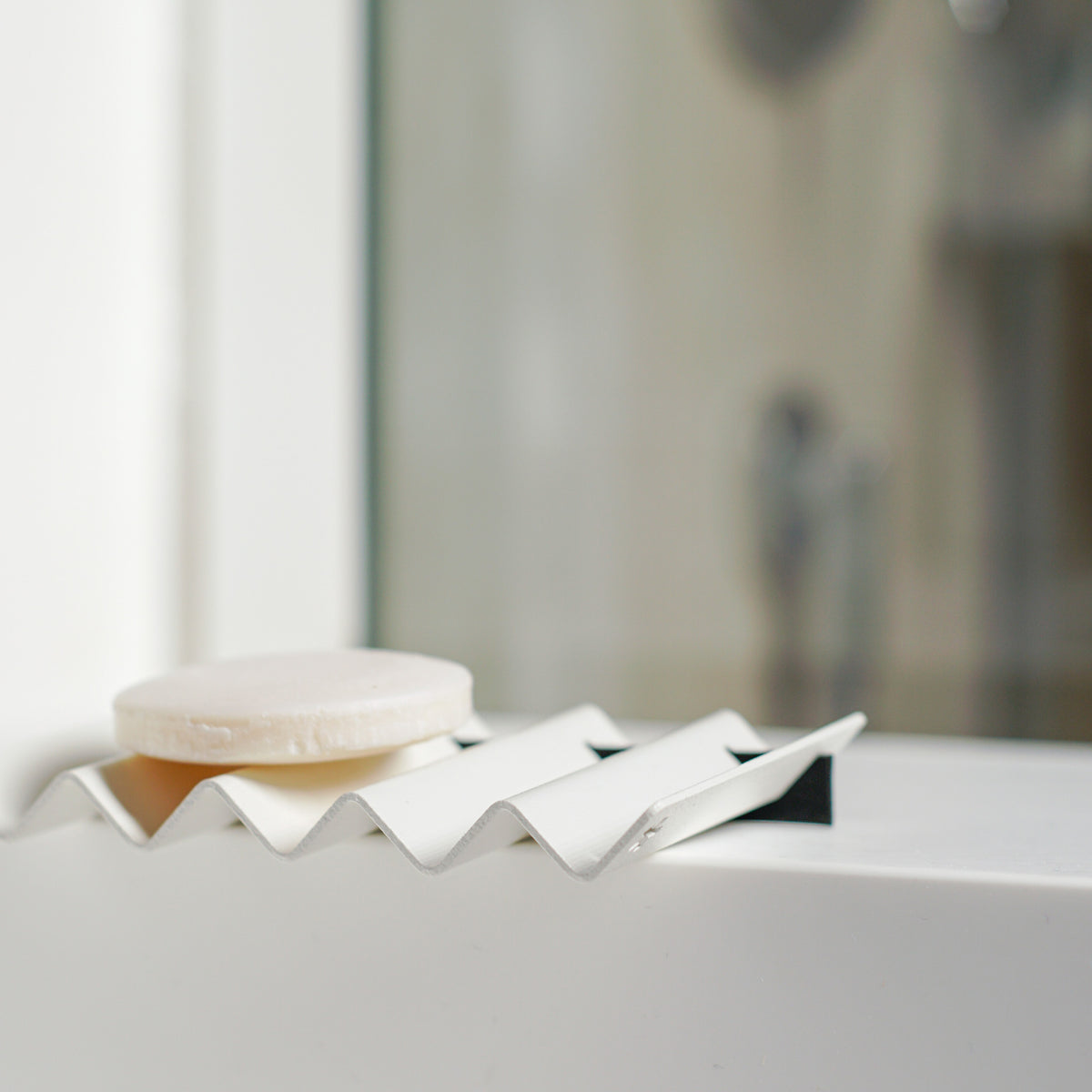 Soap Dish ZigZag – Flat Steel · 11 × 7 cm | Peppermint Products
