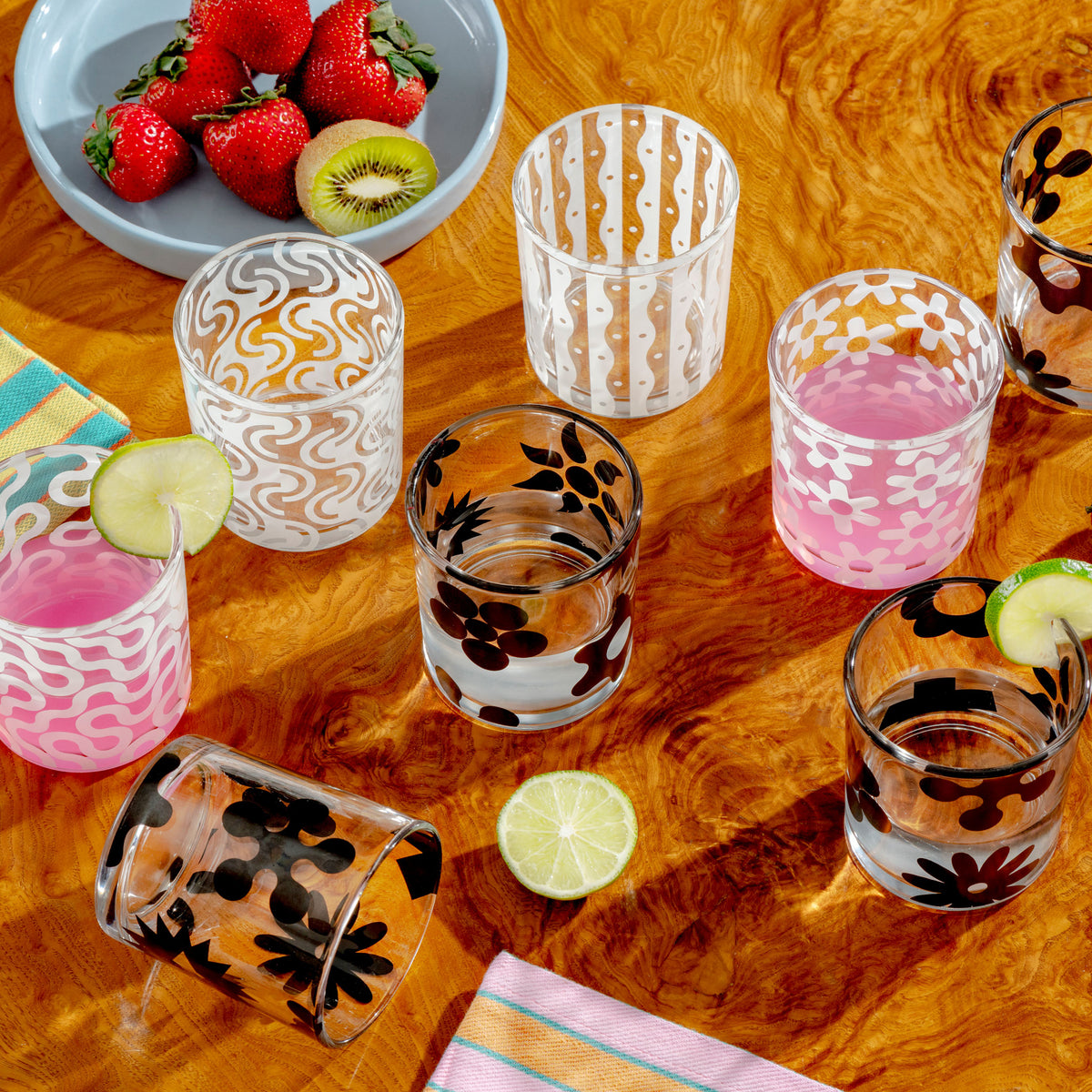 PATTERN GLASSES | Set of 4 | Dusen Dusen | Areaware