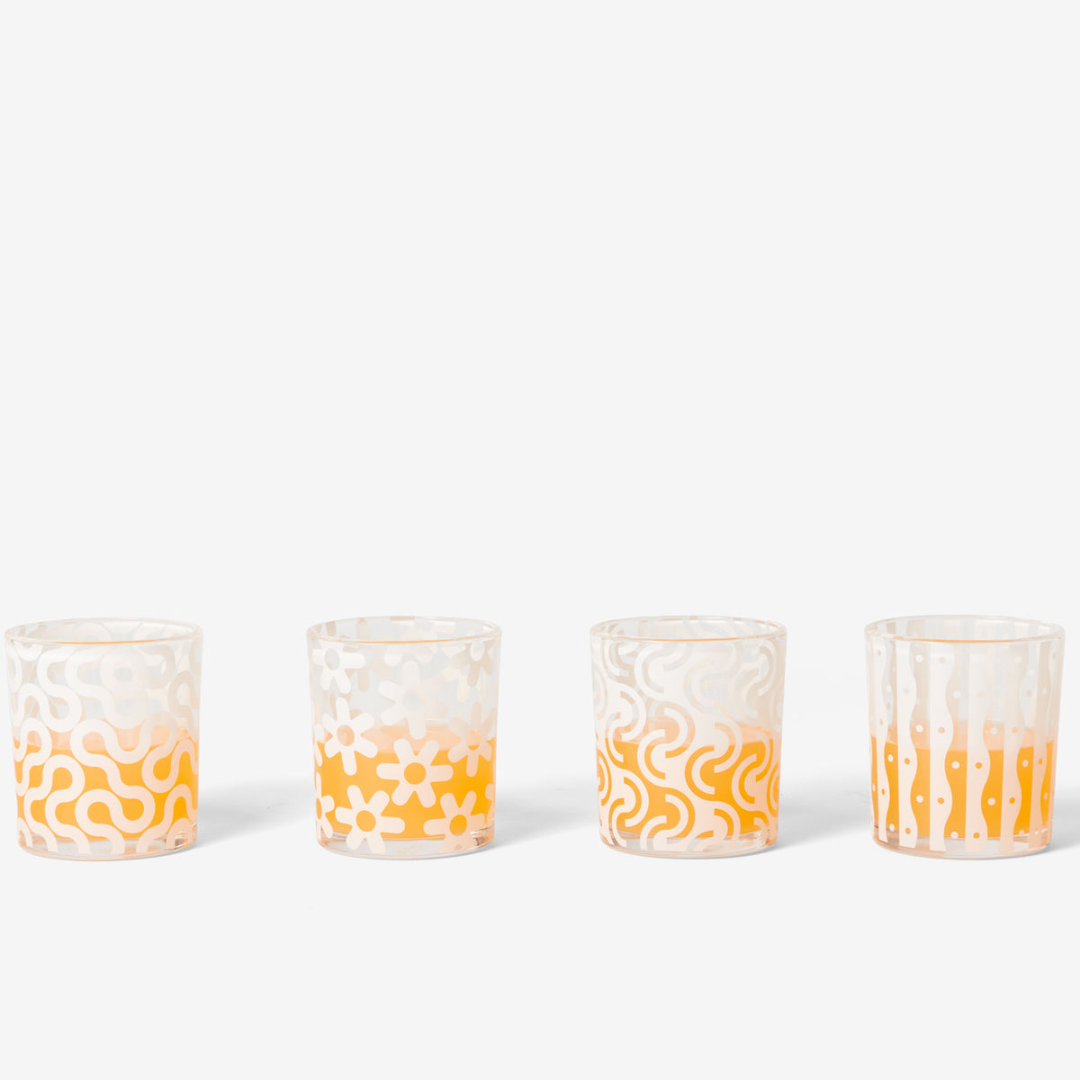 PATTERN GLASSES | Set of 4 | Dusen Dusen | Areaware
