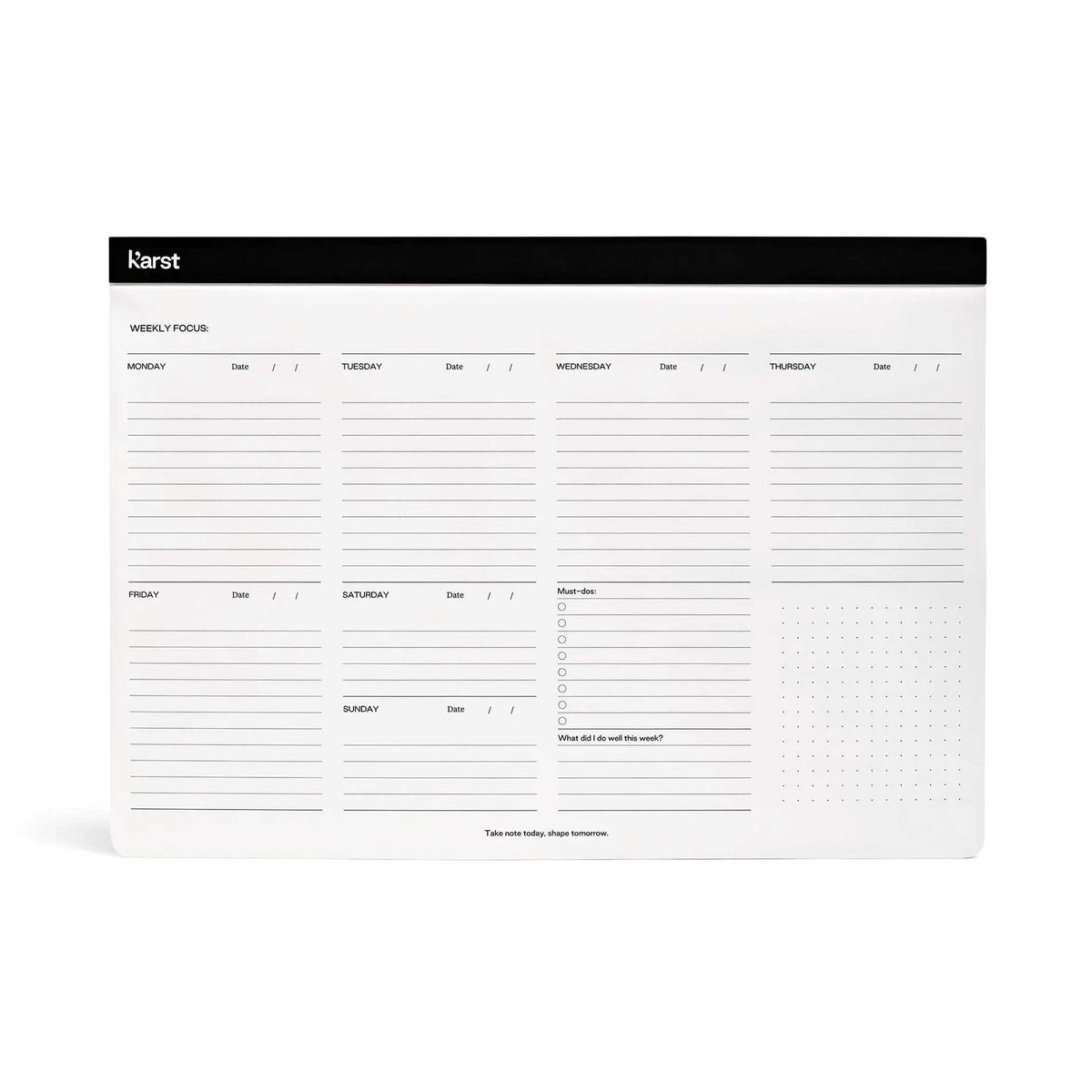 WEEKLY DESK PAD | WOCHENPLANER | A4 | KarstGoods