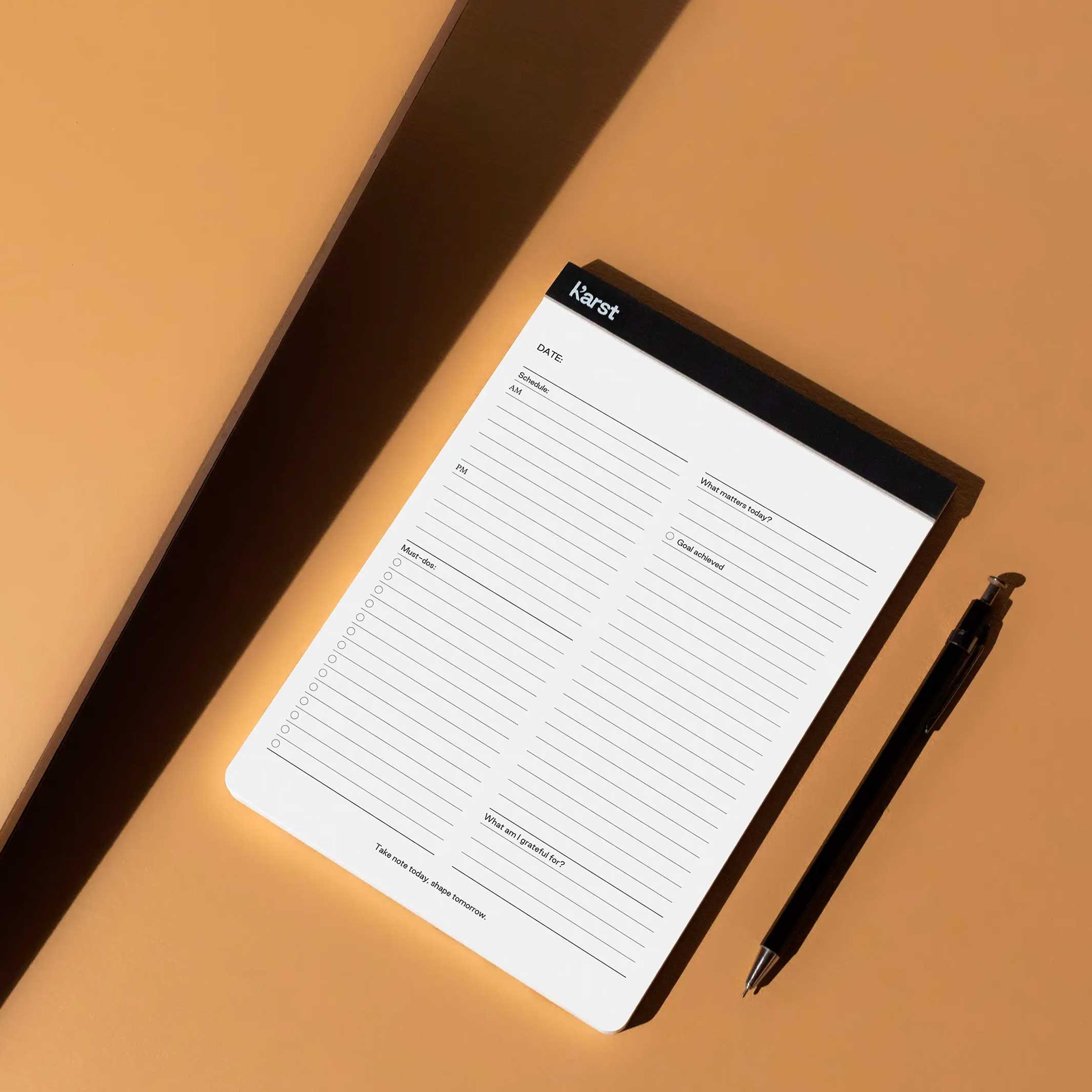 DAILY ACTION PAD - TAGES-AUFGABENPLANER | KarstGoods