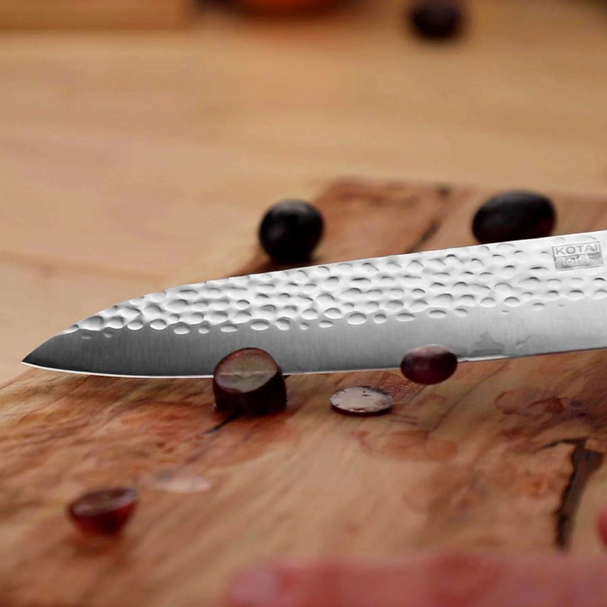 SANTOKU | Multi-purpose KNIFE | wooden saya & bamboo gift box | 18cm blade | Kotai