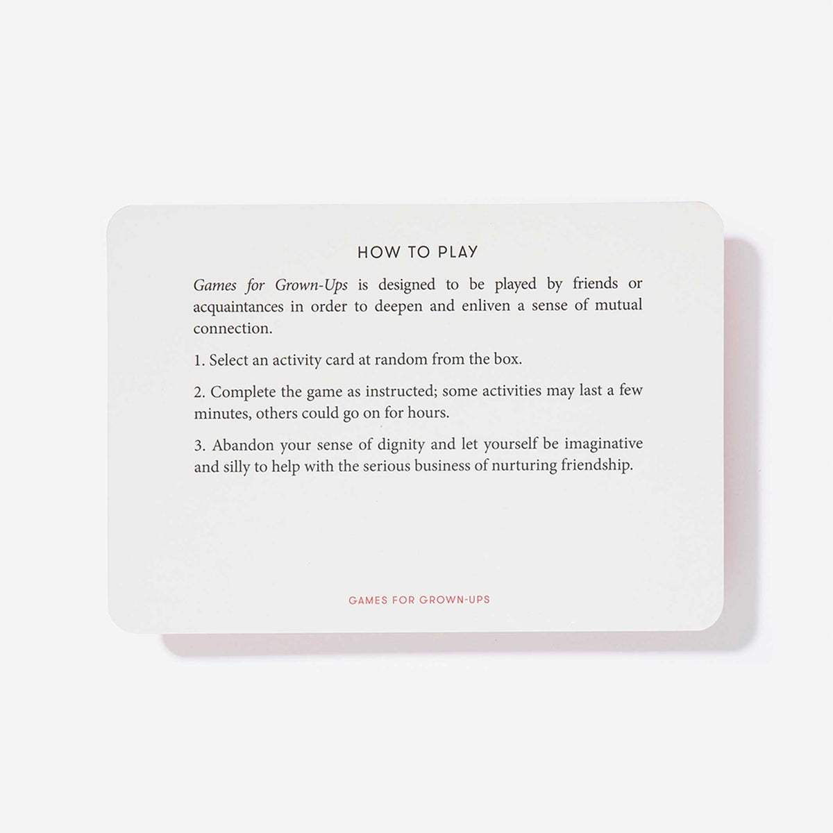 Card Set "Games for Grown-Ups" – 40 Cards | The School of Life