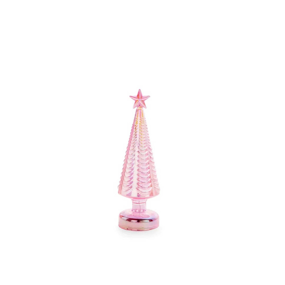 PINK STAR - Glas-juletræ med LED-belysning - 23 cm højt | MoMA