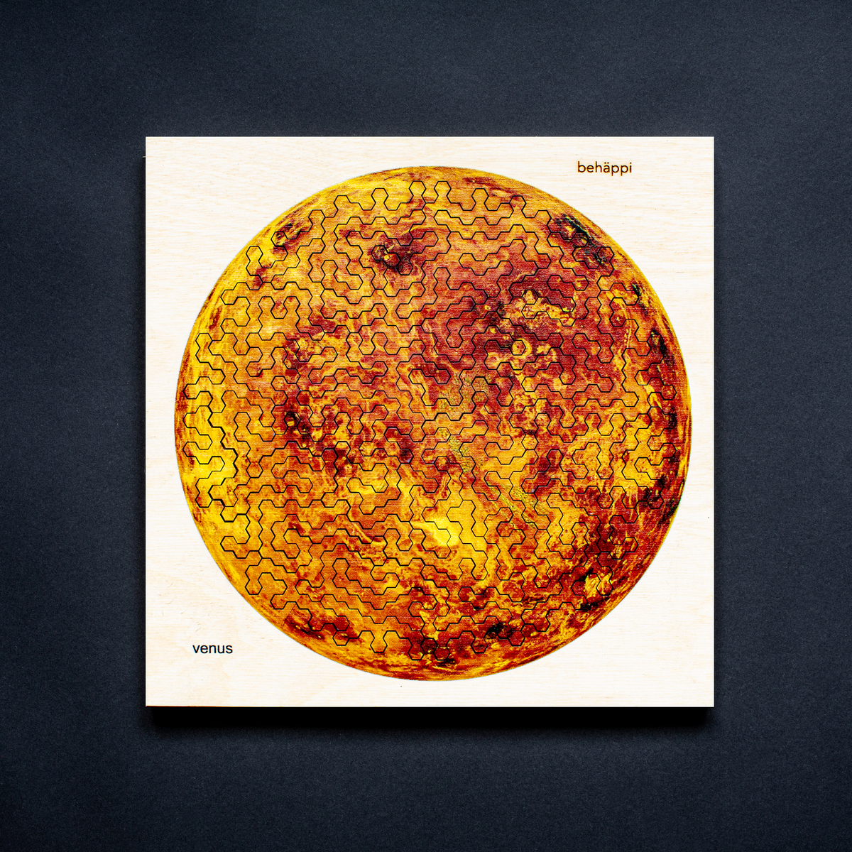VENUS - Außergewöhnliches IQ-HOLZPUZZLE - PLANETEN-Serie - Level Schwer | Behäppi
