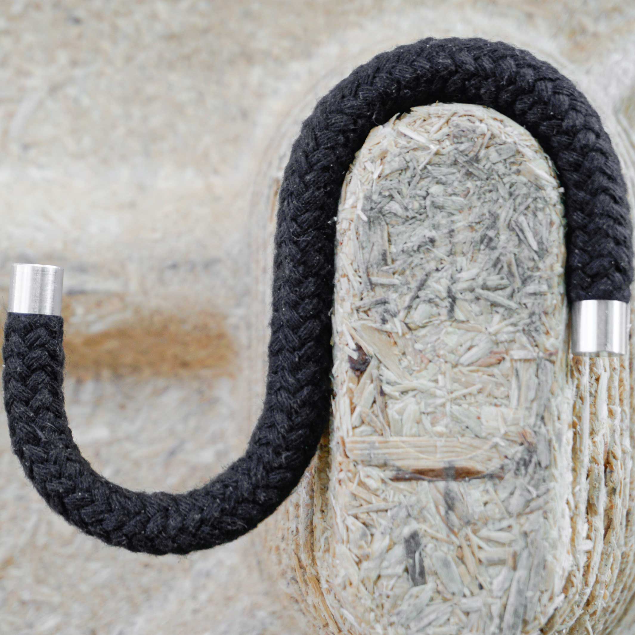 S-Haken "Rope Hook" – Baumwolle · Schwarz | Peppermint Products