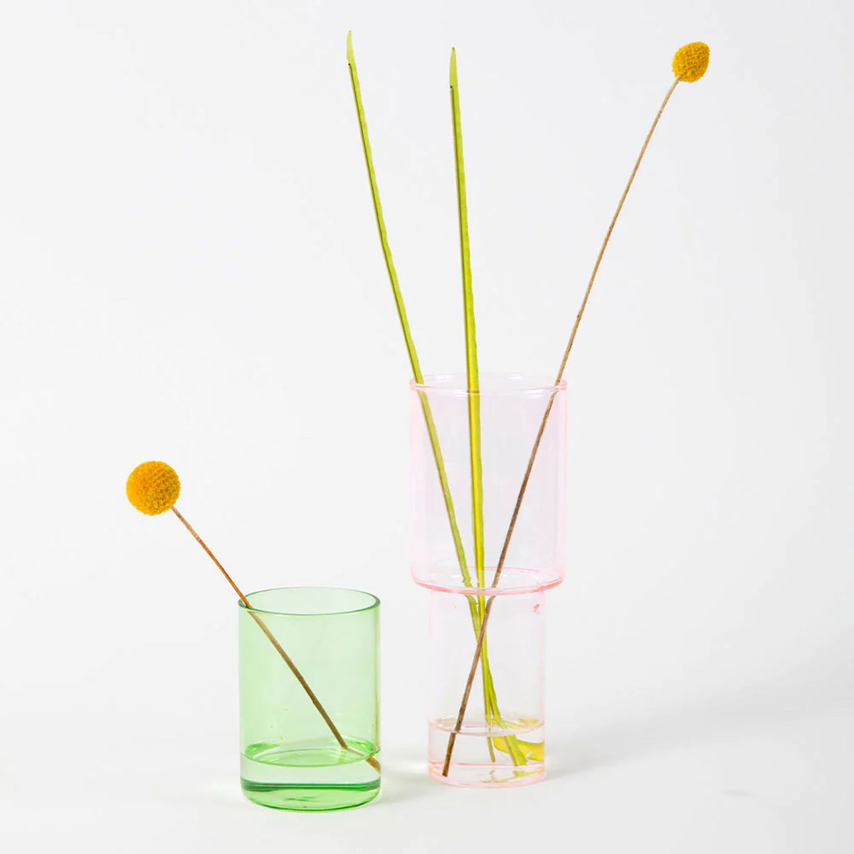 VASE EN VERRE EMPILABLE - VASE en verre empilable - 20x8 cm | Conception de blocs