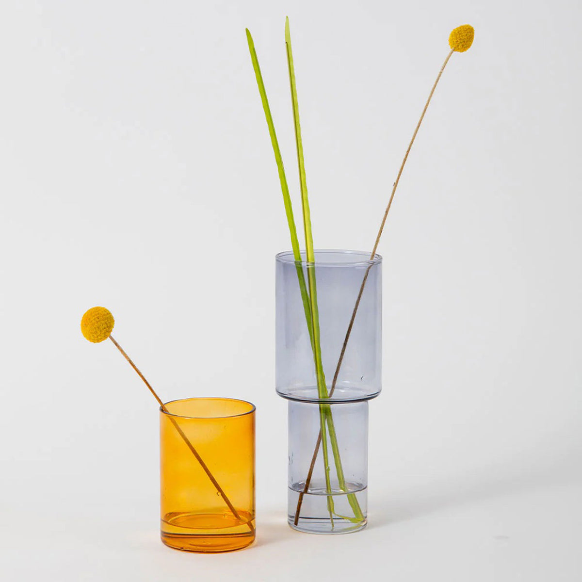 VASE EN VERRE EMPILABLE - VASE en verre empilable - 20x8 cm | Conception de blocs