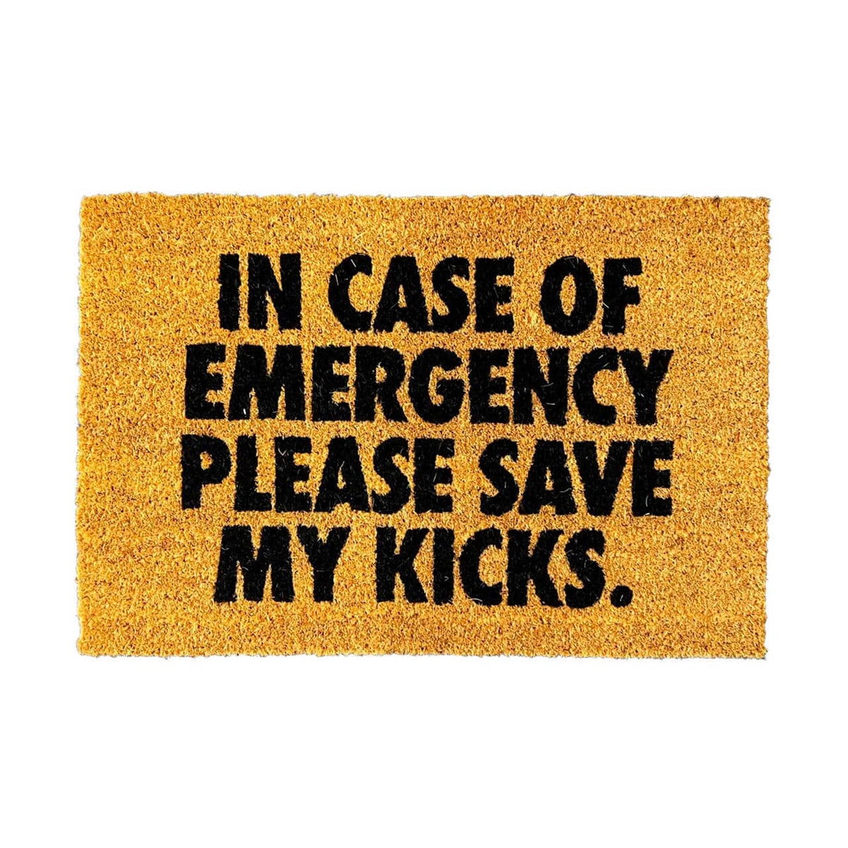 IN CASE OF EMERGENCY | Kokos FUSSMATTE | 60x40 cm | Sneaker Essentials
