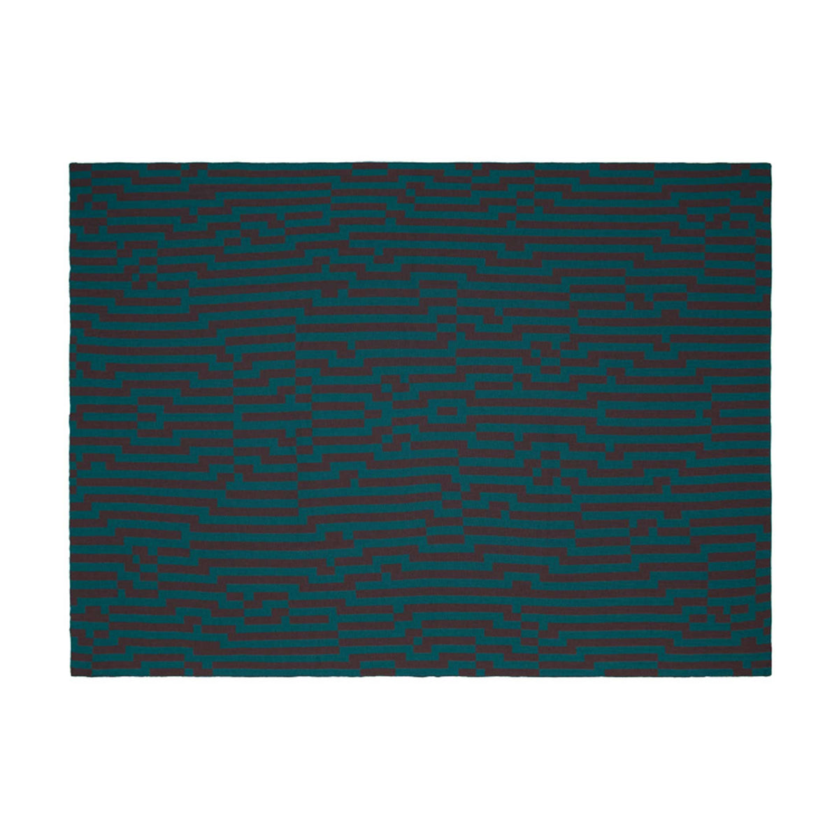ZOOM AVANT BITMAP 3 | couvre-lit vert et gris | 180x140 cm | 100% laine mérinos | Cristian Zuzunaga