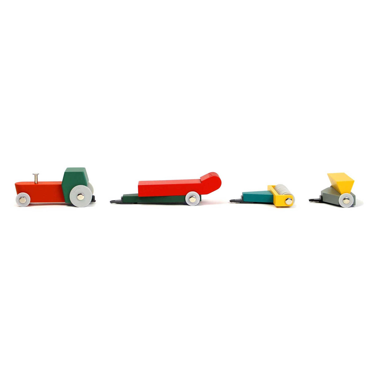 DUOTONE CAR #7 | Design-SPIELZEUGAUTO TRAKTOR-SET aus Holz | Floris Hovers | Ikonic