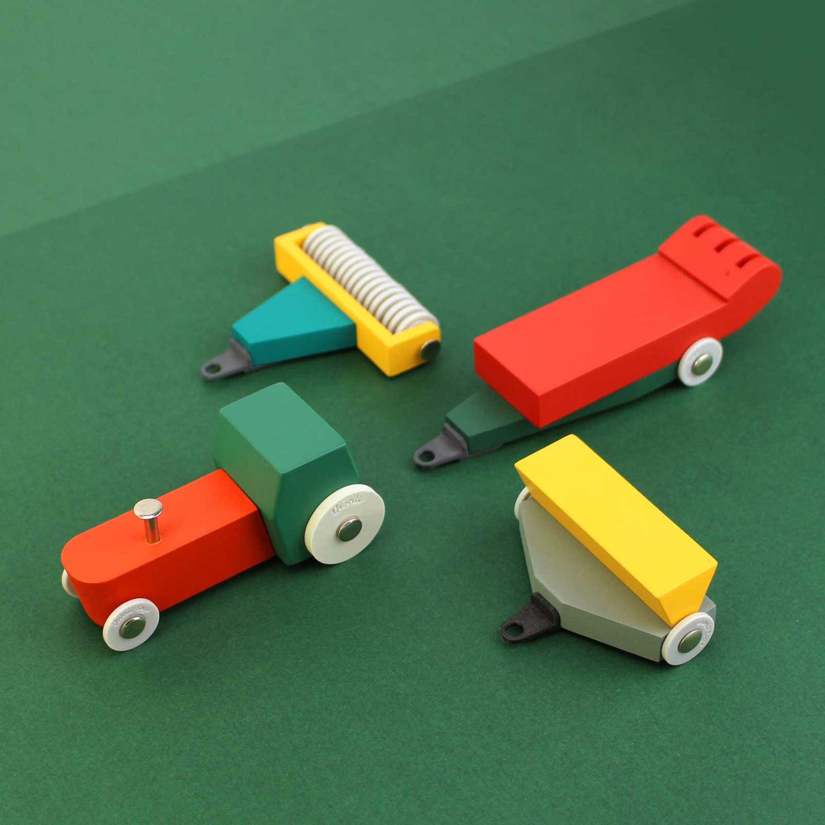 DUOTONE CAR #7 | Design-SPIELZEUGAUTO TRAKTOR-SET aus Holz | Floris Hovers | Ikonic