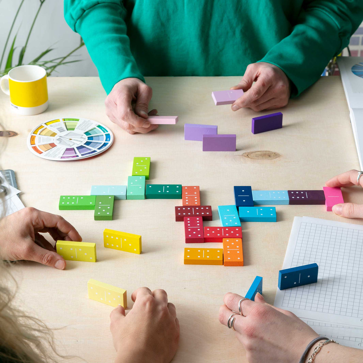 GRADIENT DOMINOES | 28 wooden pieces | Block Design