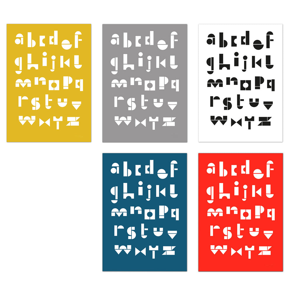 SNUG.ABC | Buchstaben POSTKARTEN-SET | Snug Studio