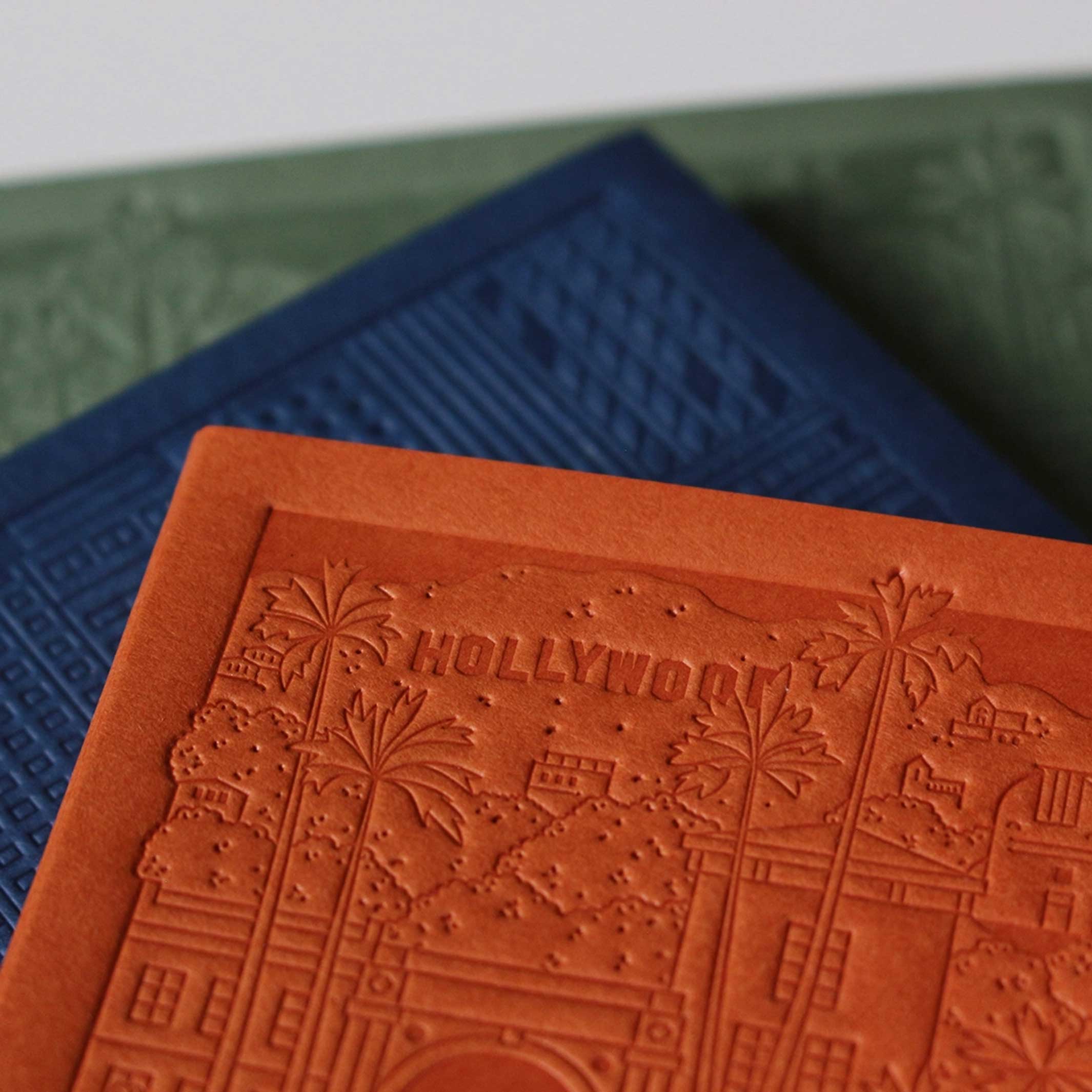 LOS ANGELES NOTEBOOK - rostfarbenes Notizbuch - 18x13 cm & 128 Seiten | the city works