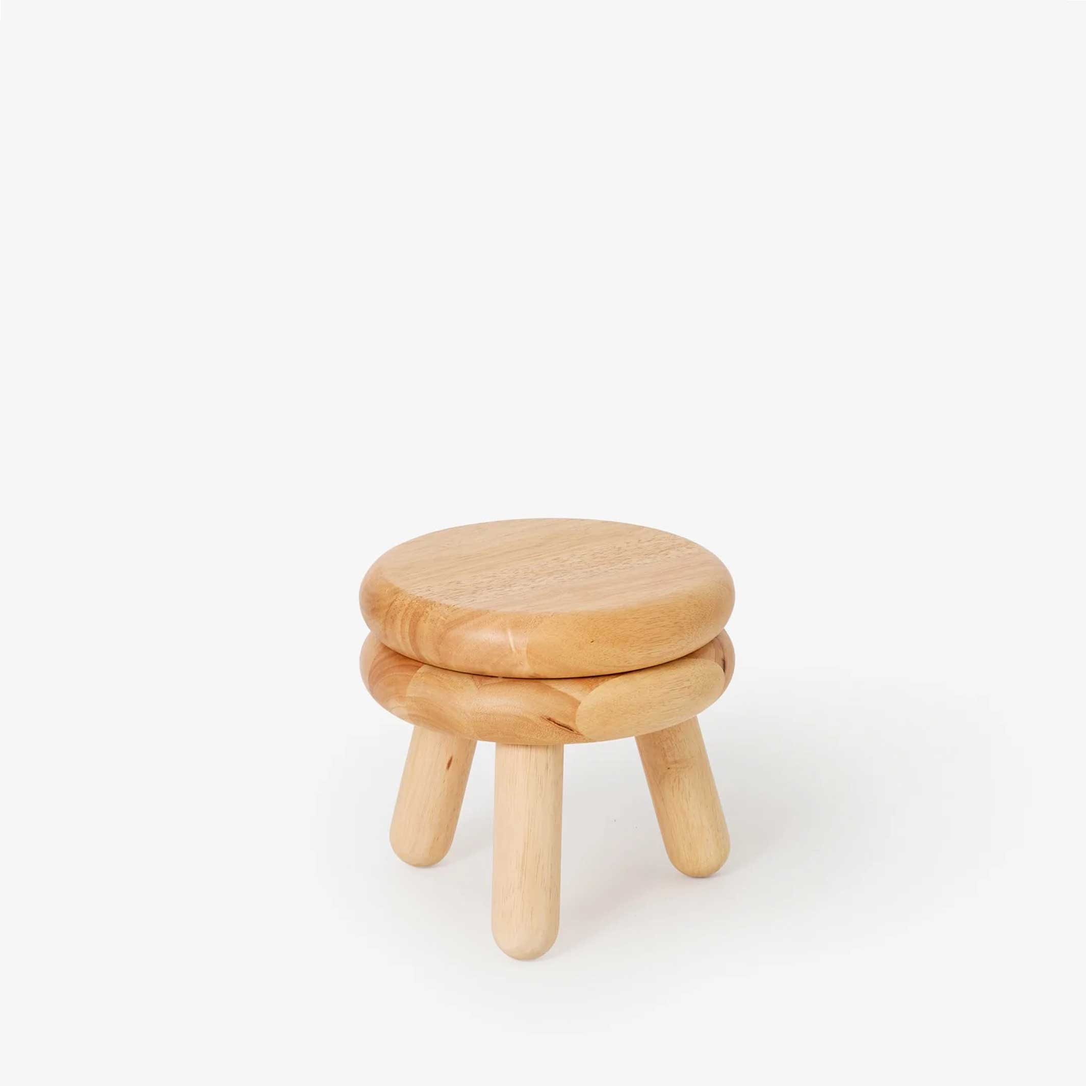 PLUMA STOOL Natural | Small wooden STOOL | Steven Bukowski | Areaware