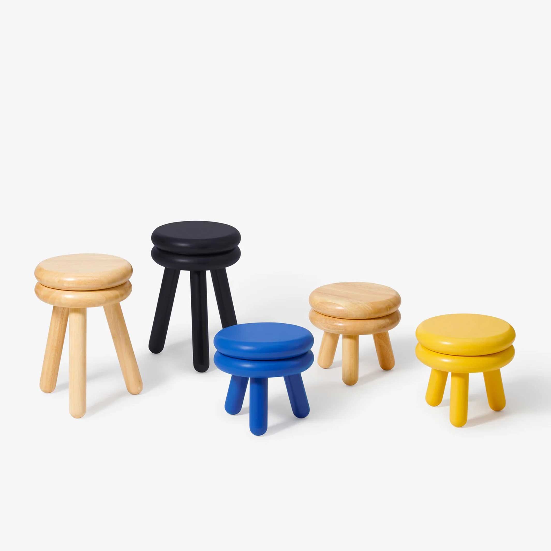 PLUMA STOOL TALL Black | Tall wooden STOOL | Steven Bukowski | Areaware