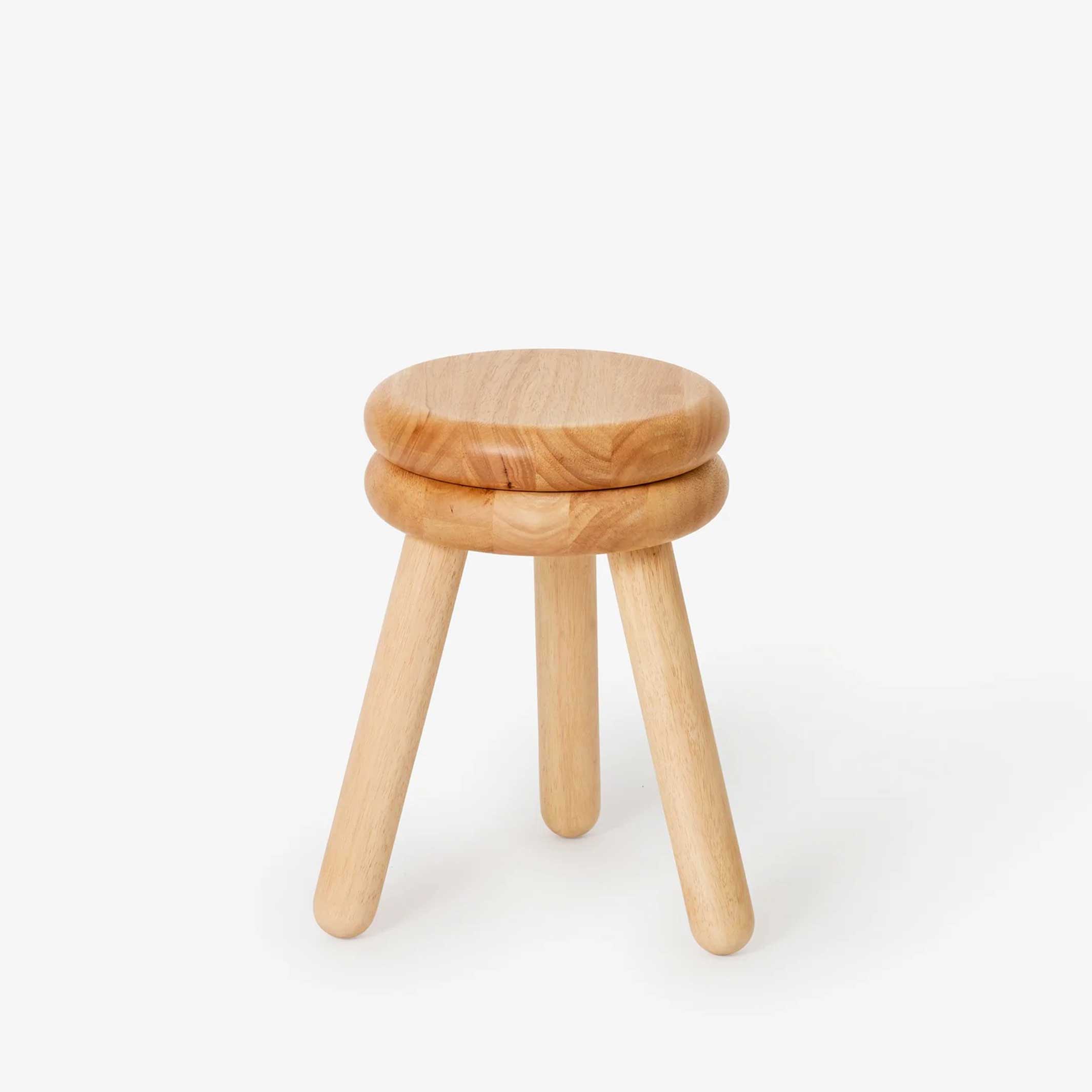 PLUMA STOOL TALL Natural | Tall wooden STOOL | Steven Bukowski | Areaware