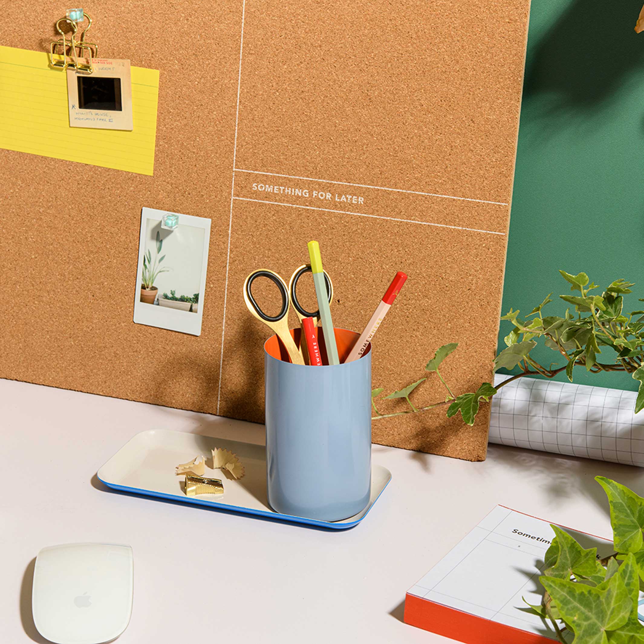 TWO TONE - steelblue-orange PENCIL HOLDER - Two Tone Collection | Somewhere