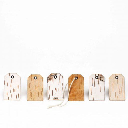 Geschenkanhänger - BIRKENRINDE - 6er-Set | Moya
