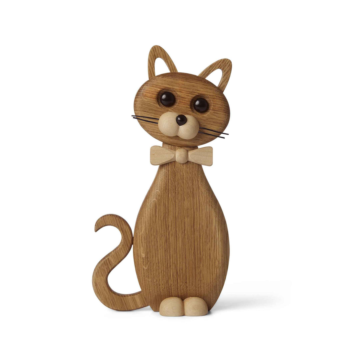Wooden Cat Ornament Lucky – Oak · 24 cm | Spring Copenhagen