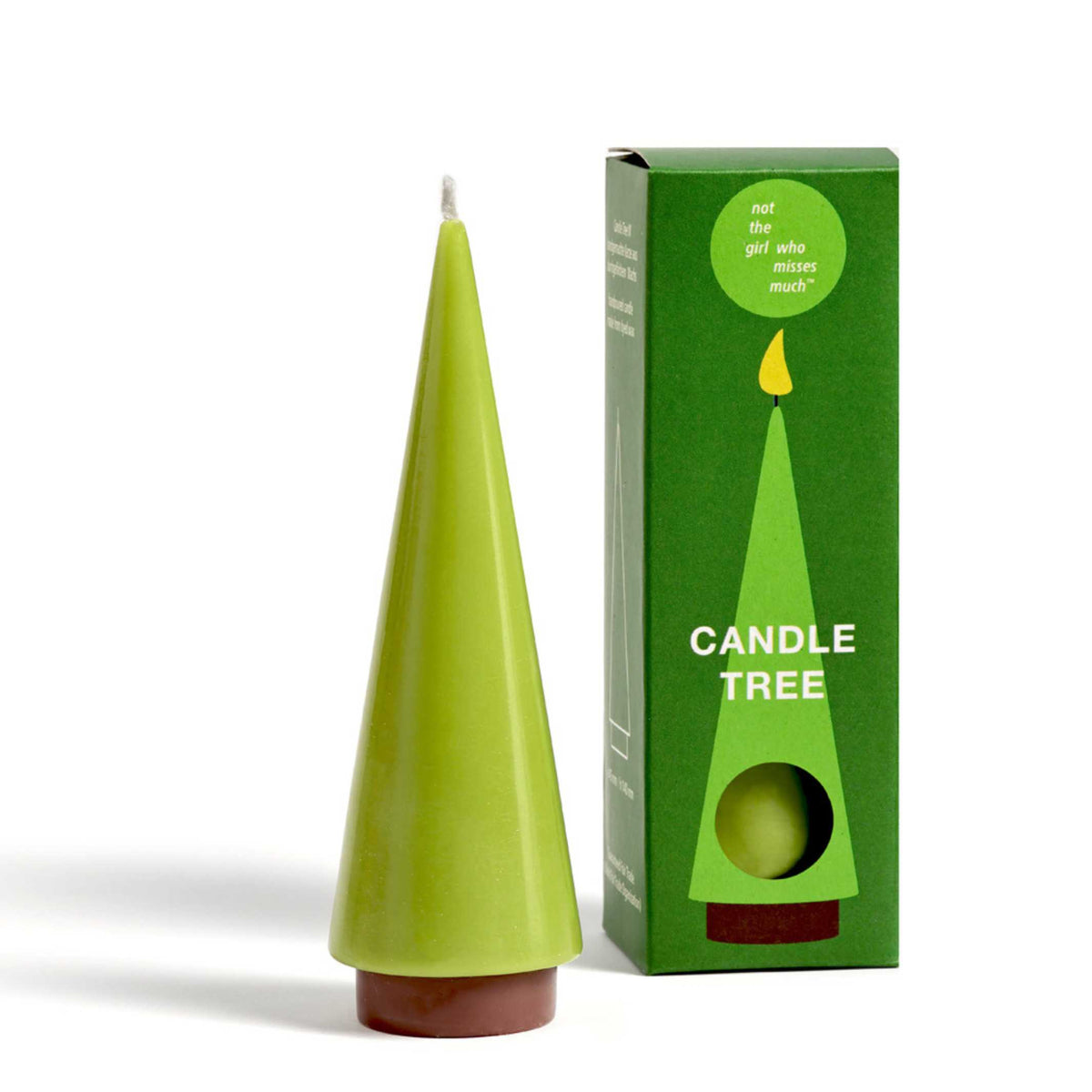 Bougie sapin M – Vert mousse · 14 cm | not the girl who misses much
