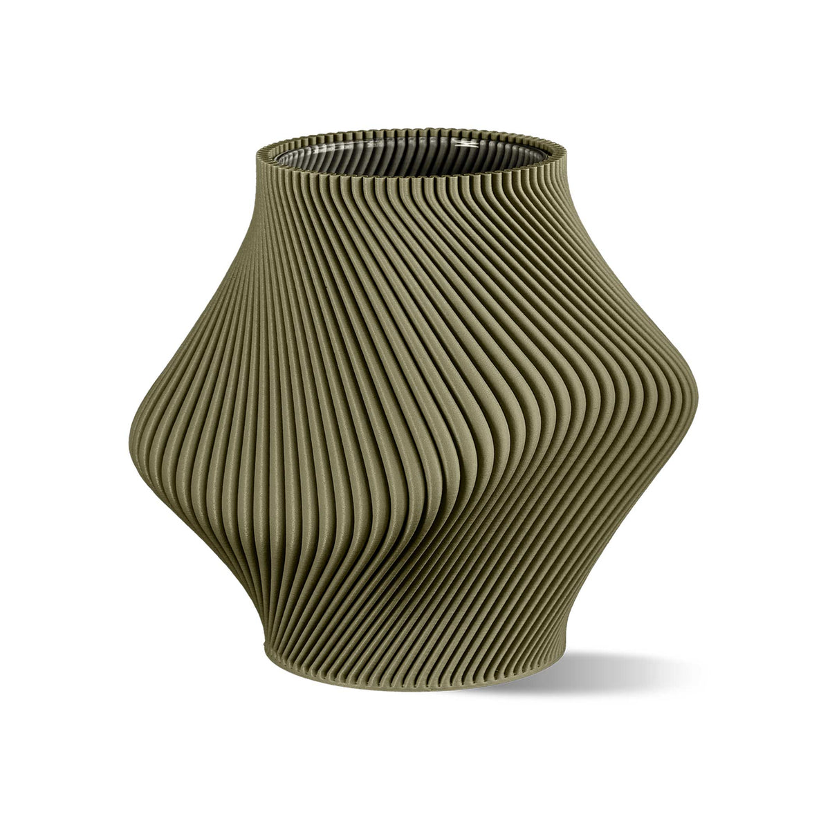 Vase Bloz – Olive · 3D Printed · Inner Vase · 20 cm | Sheyn