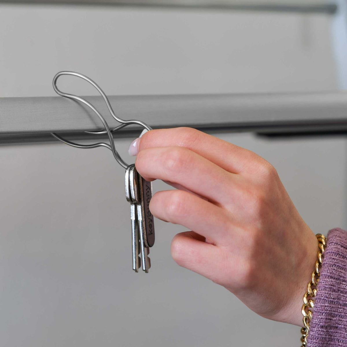KEYBUNNY SIMPLY SILVER - Porte-clés avec clip de retenue | lapin clé