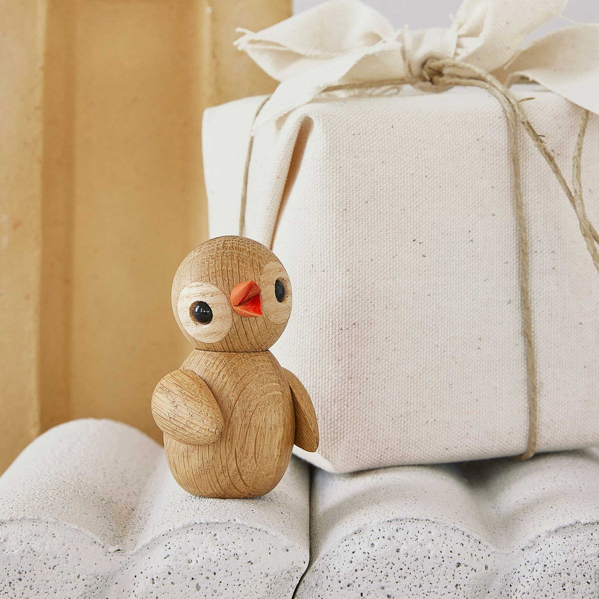 Deco Bird "Jokey Oak" – Oak · 6.5 cm | Spring Copenhagen