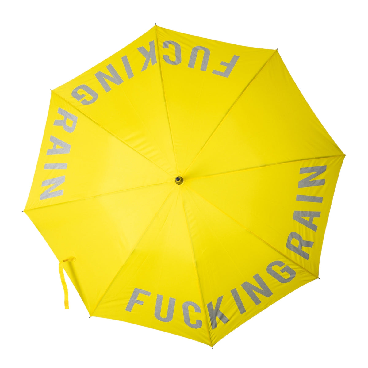 Umbrella "Fucking Rain" – Yellow · Statement · Ø 106 cm | Fisura