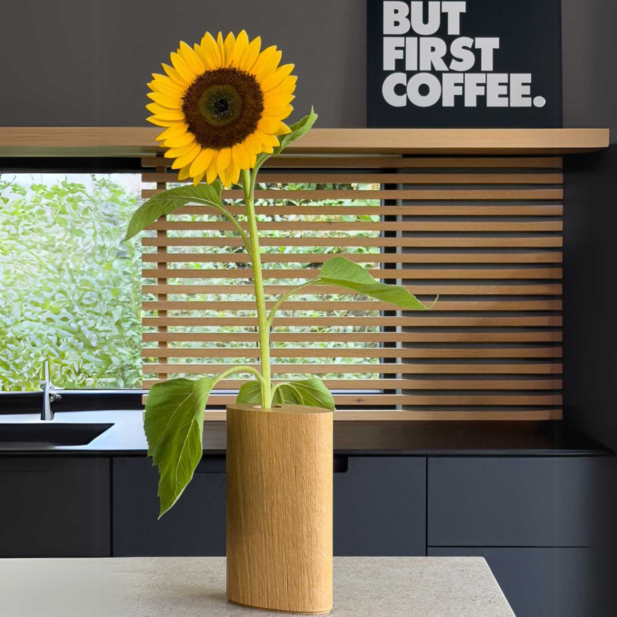 GROW! - Vase aus Holz | finbeaux