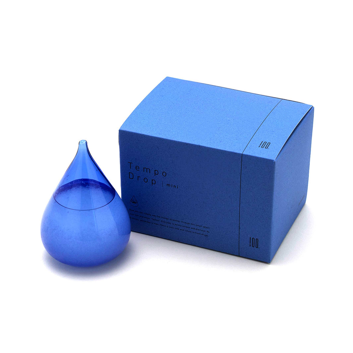 Storm Glass "Tempo Drop" Mini – Glass · Blue · 11 cm | 100percent