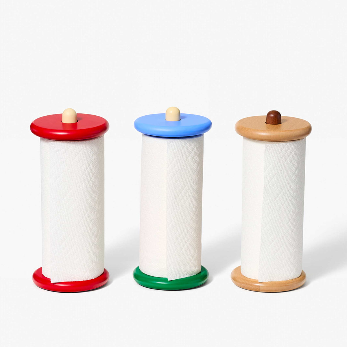 SPOOL Blue, Yellow & Green - Paper Towel Holder - Sam Stewart | Areaware