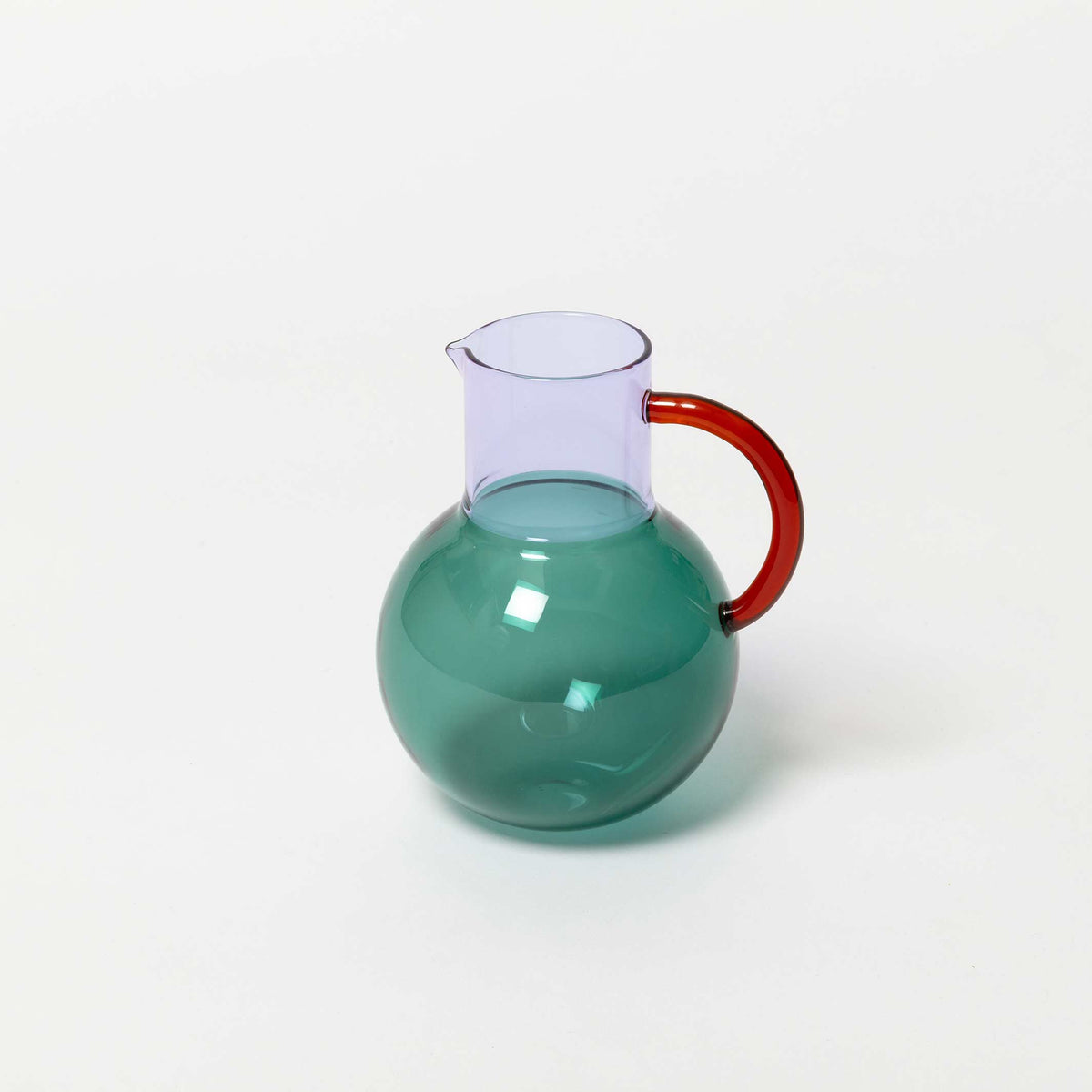 PABLO GLASS JUG - Glas-Krug & Karaffe - Blaugrün & Lila | Block Design