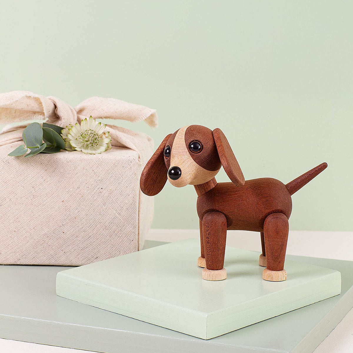 Holzhund Twix – Mahagoni · 11 cm | Spring Copenhagen