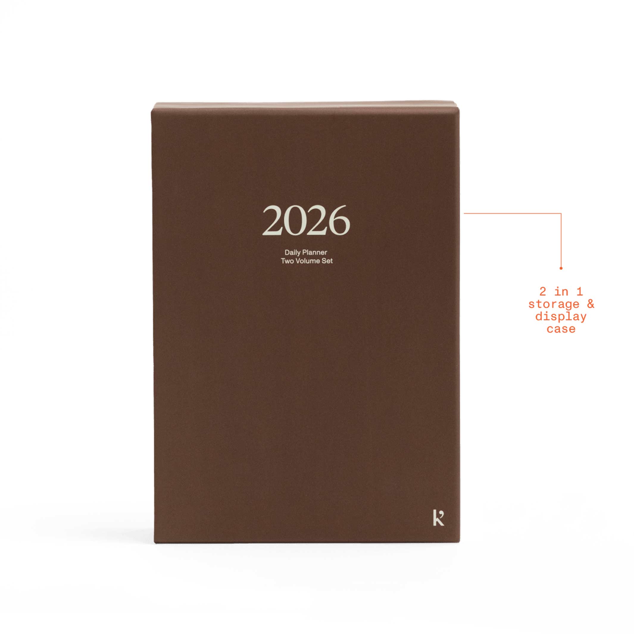 DAILY PLANNER 2026 LATTE - two-piece Daily Planner & Calendar Set - Hardcover A5 | KarstGoods