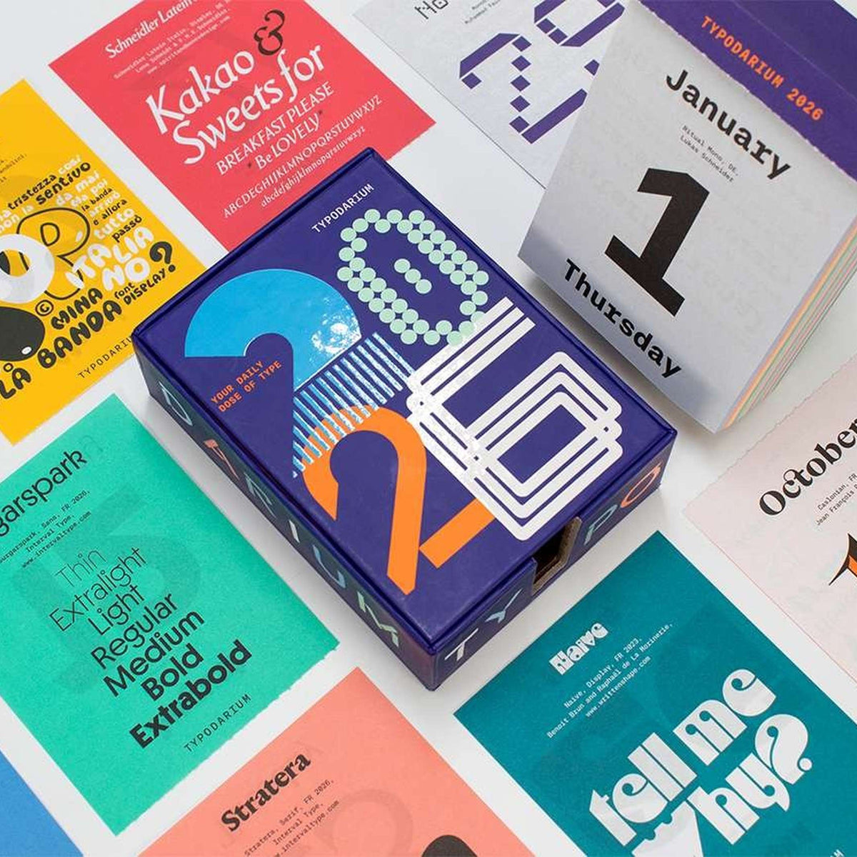 Typography Calendar Typodarium 2026 – 365 Fonts | Hermann Schmidt