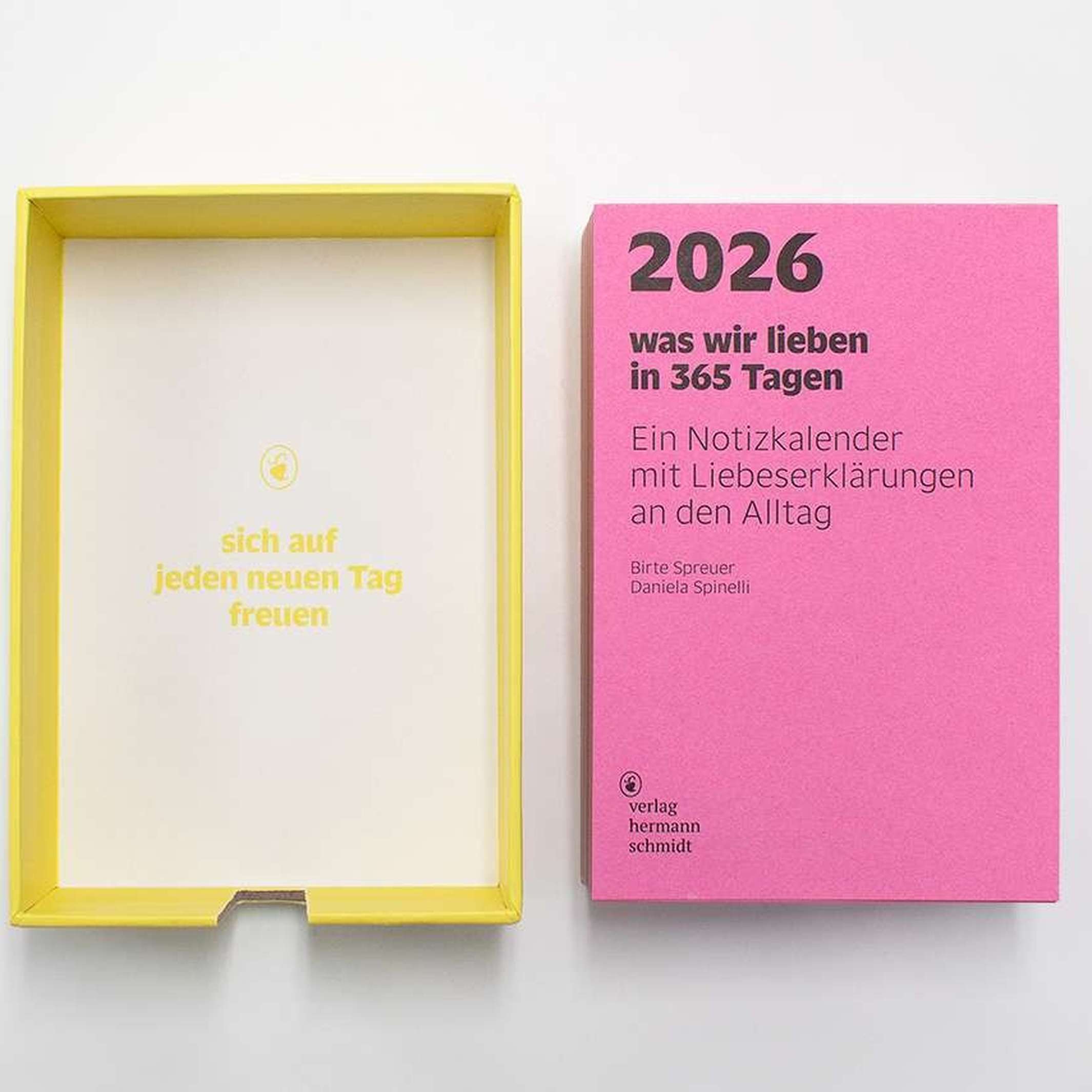 WAS WIR LIEBEN - Notiz-Kalender 2026 | Daniela Spinelli & Birte Spreuer | Hermann Schmidt Verlag
