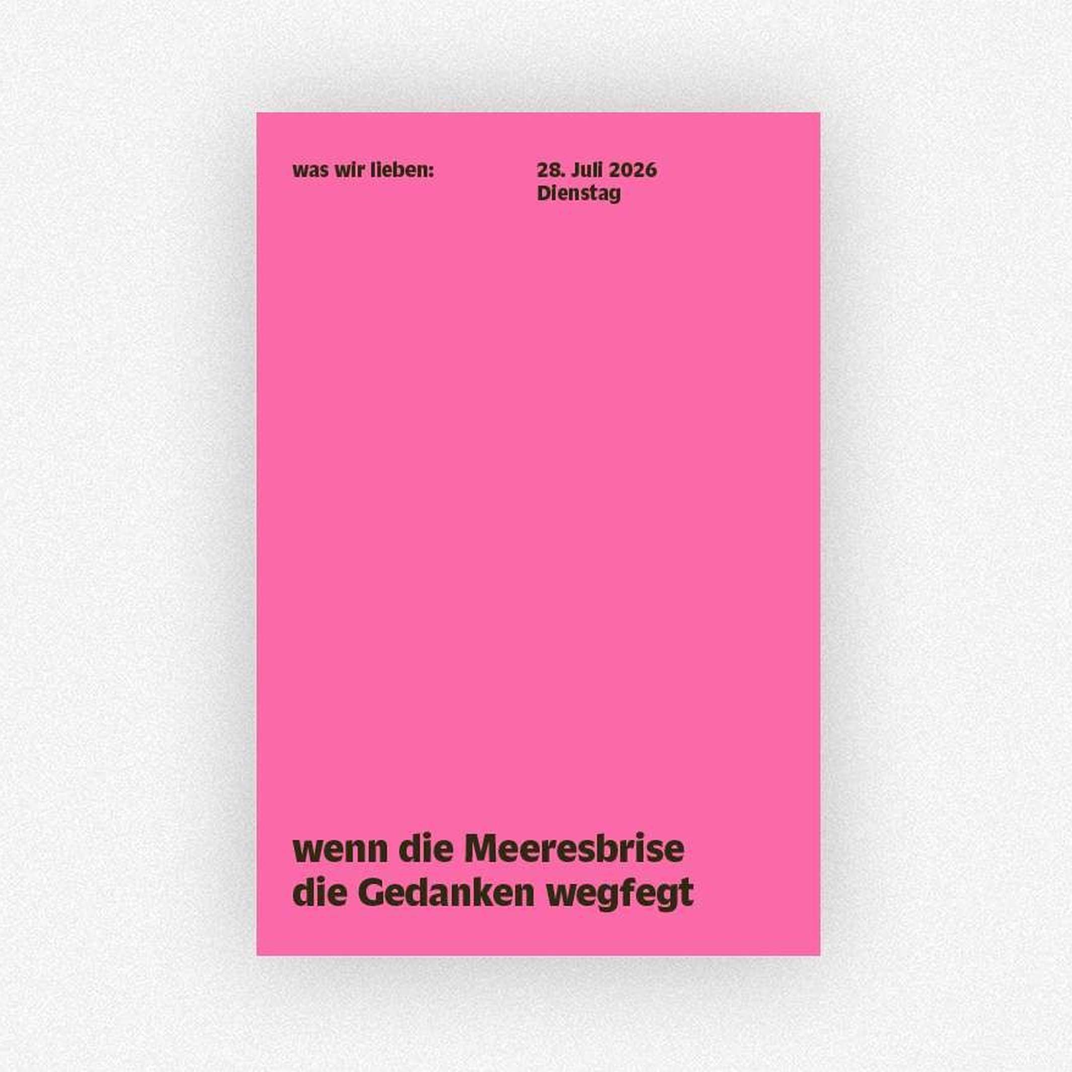 WAS WIR LIEBEN - Notiz-Kalender 2026 | Daniela Spinelli & Birte Spreuer | Hermann Schmidt Verlag