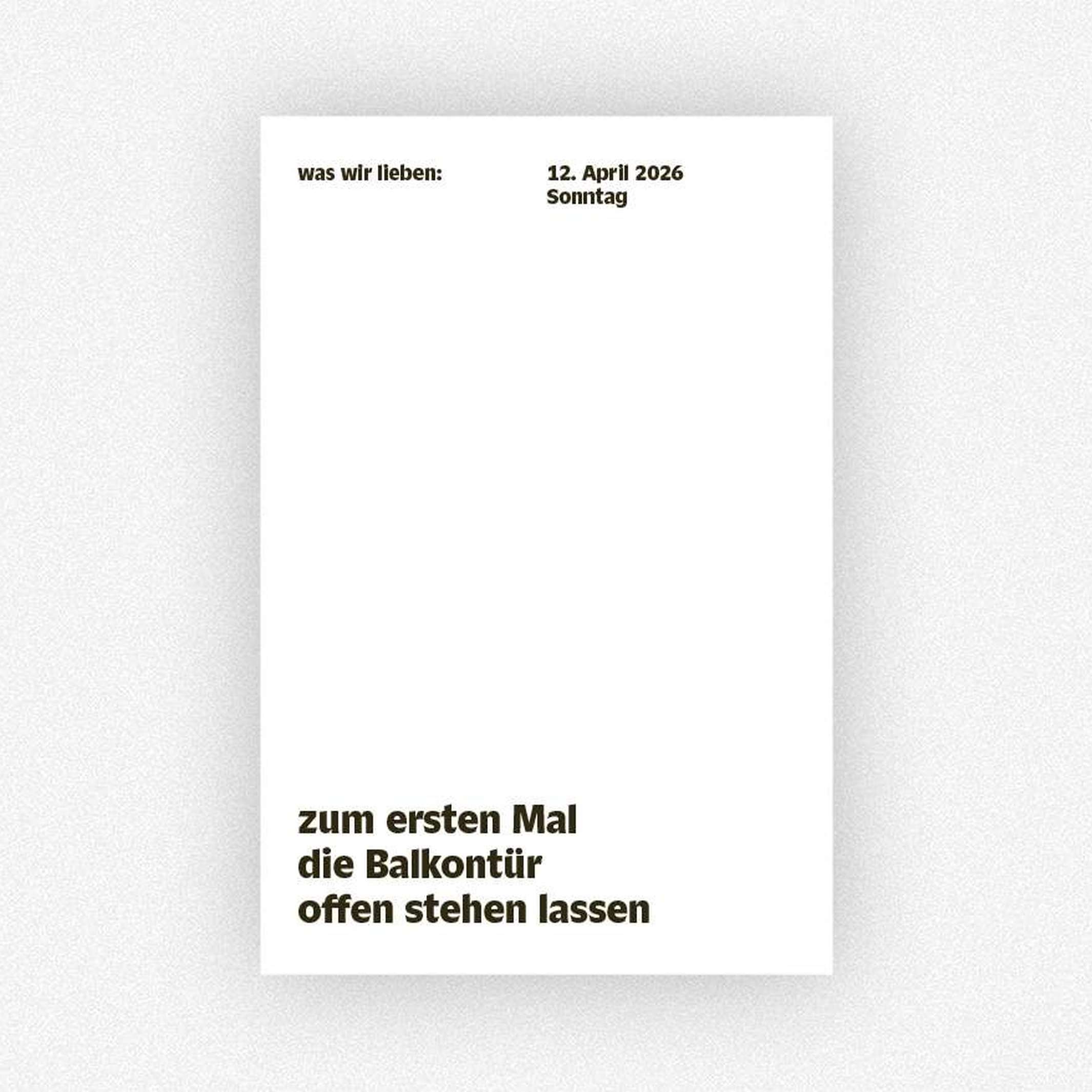 WAS WIR LIEBEN - Notiz-Kalender 2026 | Daniela Spinelli & Birte Spreuer | Hermann Schmidt Verlag
