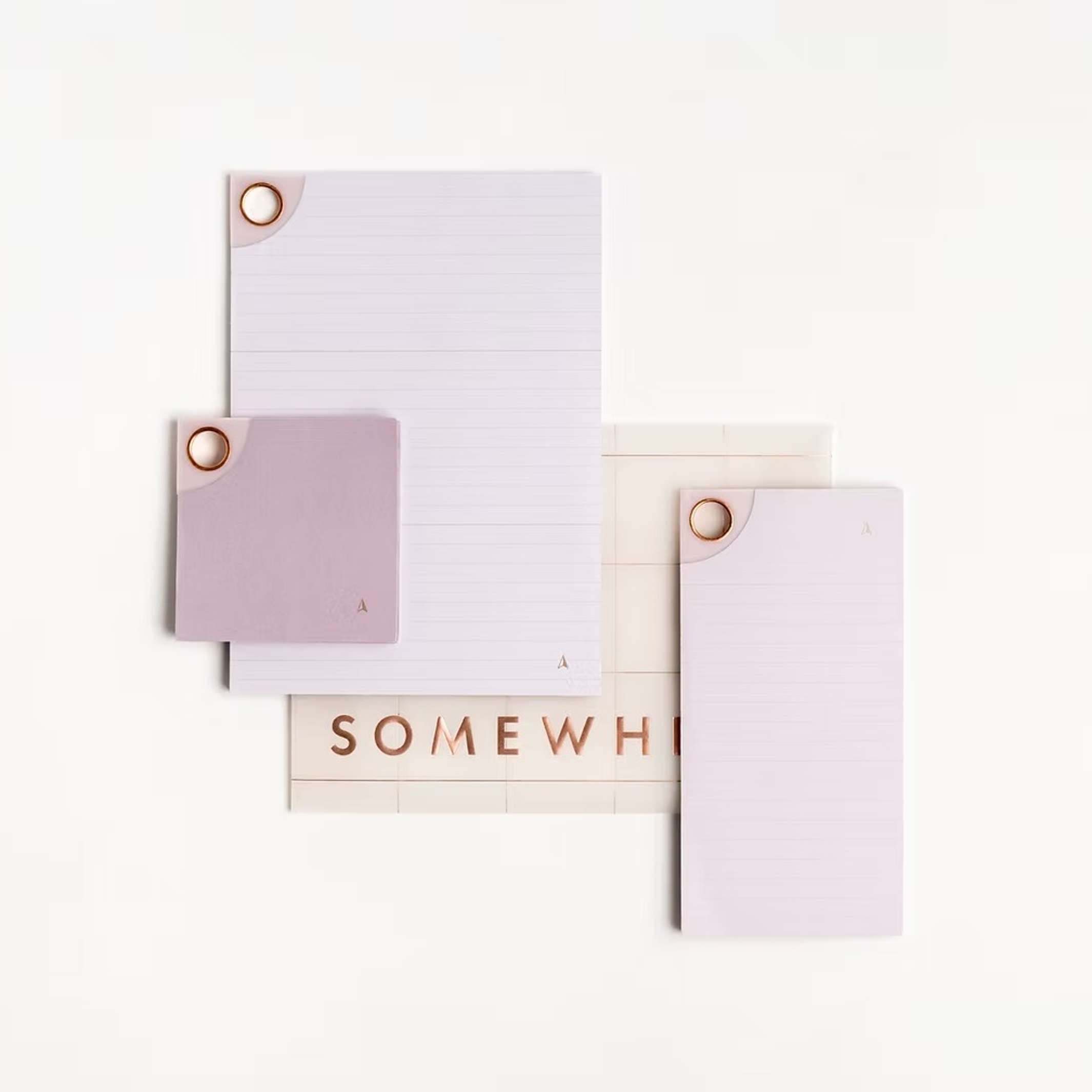 BITS N' BITES - magnetisch aufhängbare Notizblöcke - 3er Set in Rosa | Somewhere