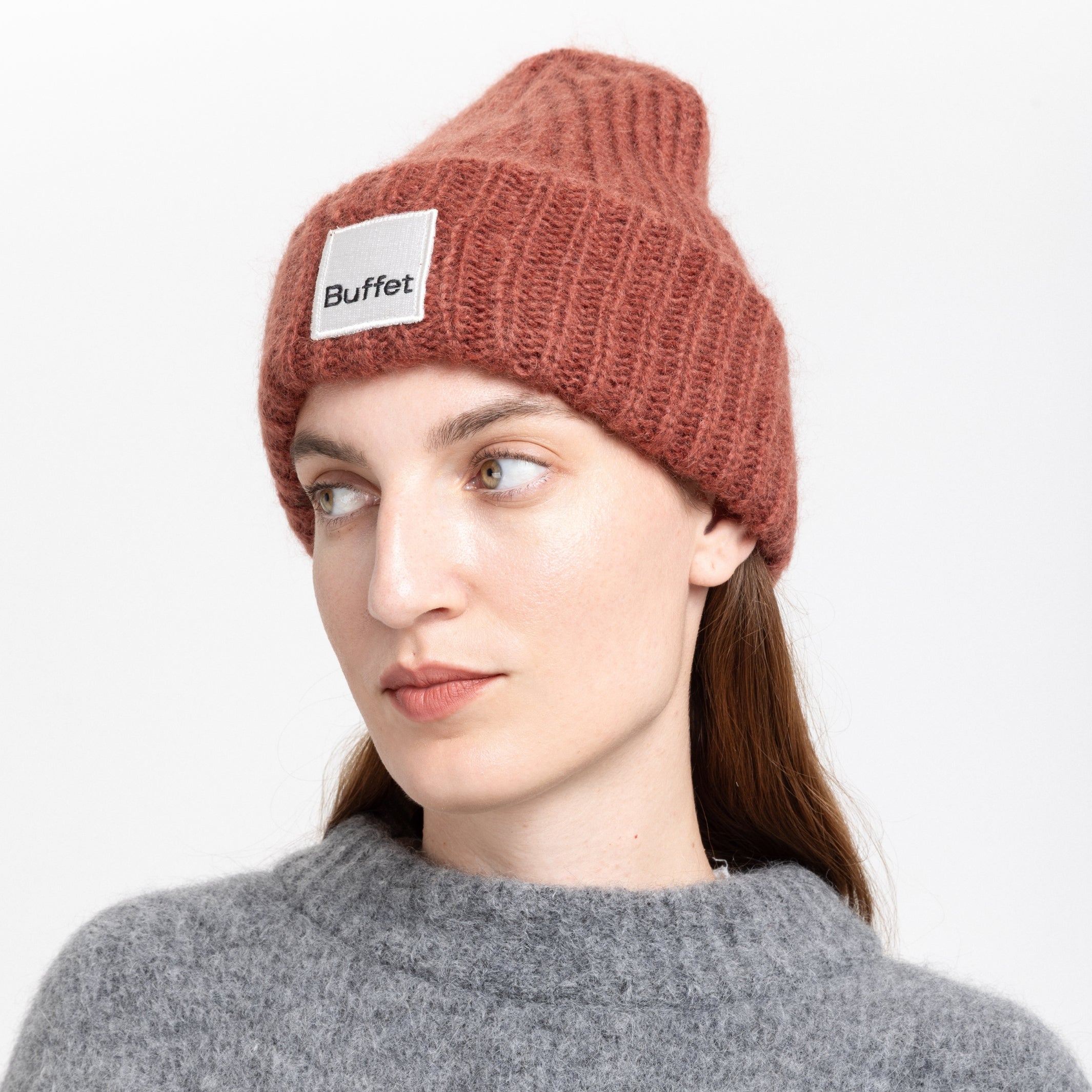 CHUNKY MOHAIR - Beanie - brown | Buffet Clothing