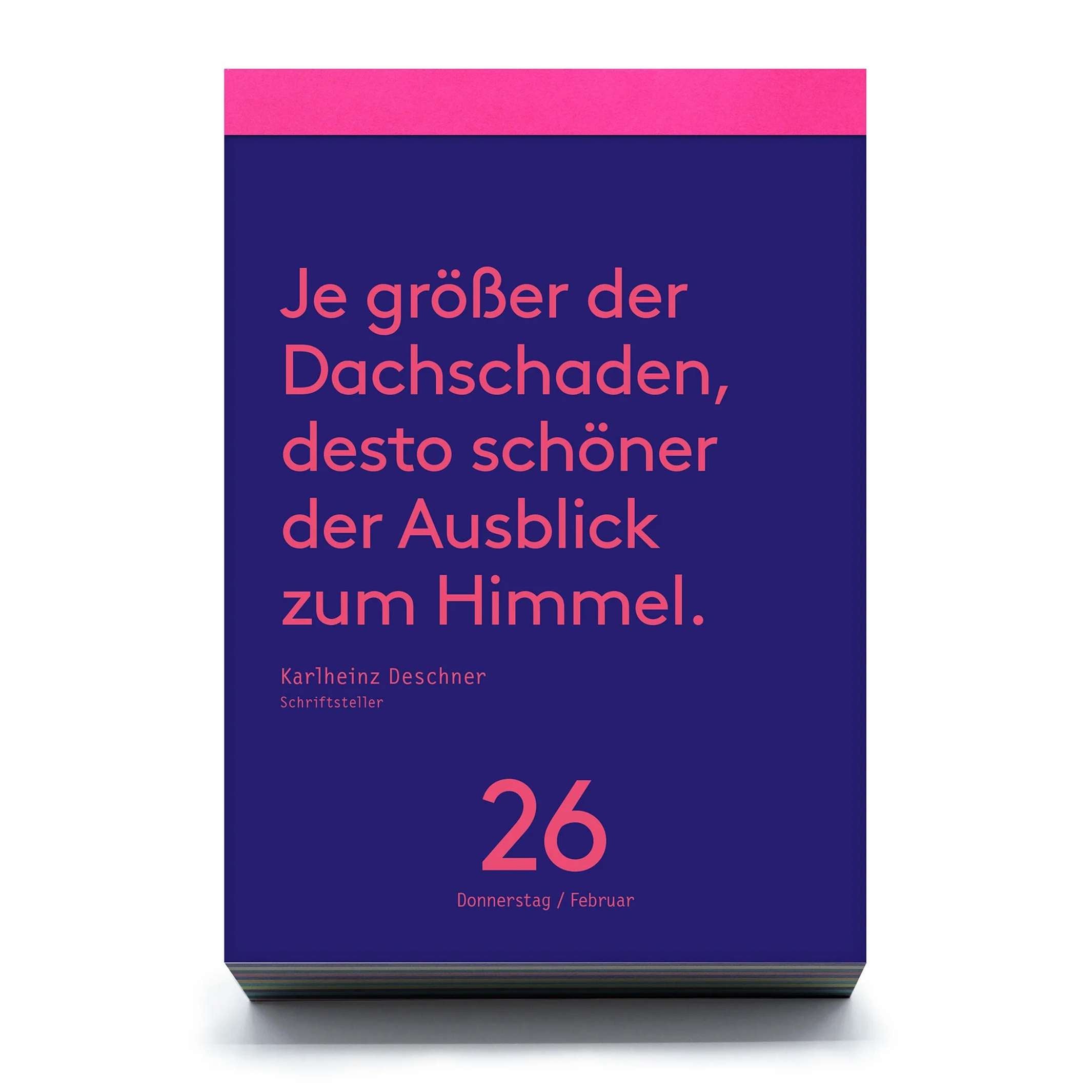 DENKPAUSE - Desk Calendar 2026 - Sturdy cardboard stand - 11.5x16 cm | seltmann+söhne