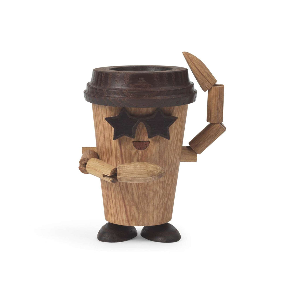 Træfigur Woodies "Esther Espresso" – 9 cm | Spring Copenhagen