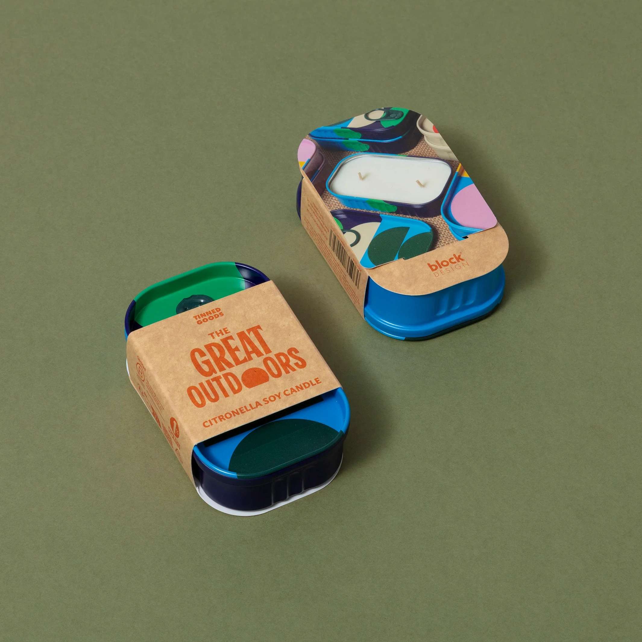 GREAT OUTDOORS - Tinned Goods - Citronella Soja Kerze | Block Design