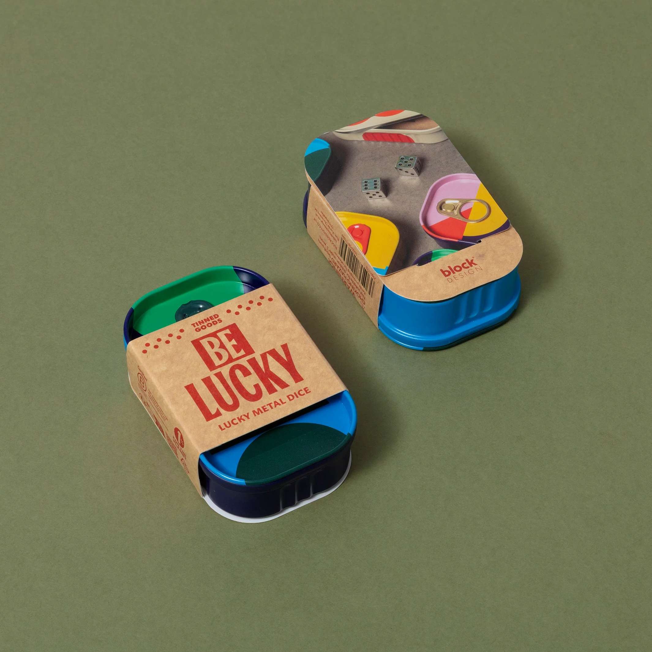 Würfelset "Be Lucky" – Metall · in Dose | Block Design